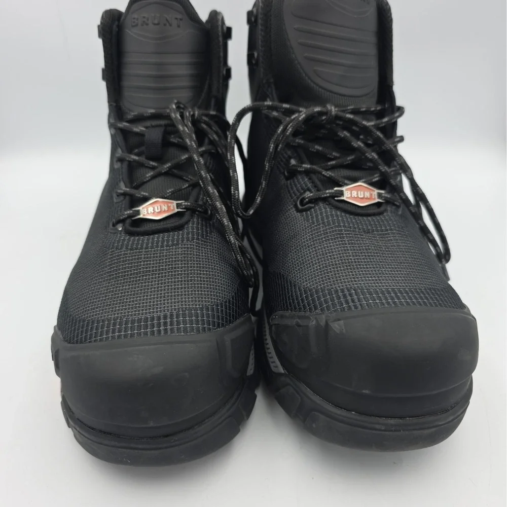 Size 10.5 Brunt Ryng Comp Toe Work Boots Black Waterproof Slip Resistant